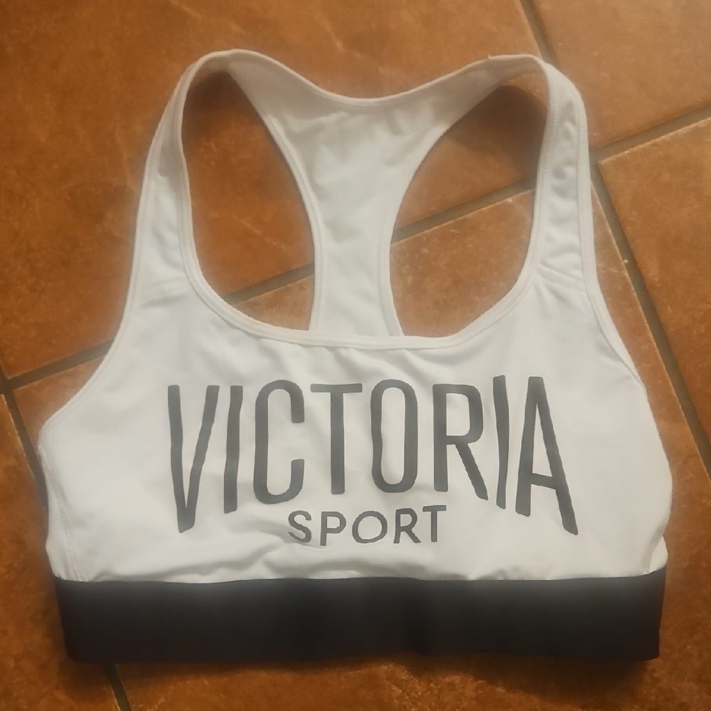 Victoria's Secret White and Black Sports Bra